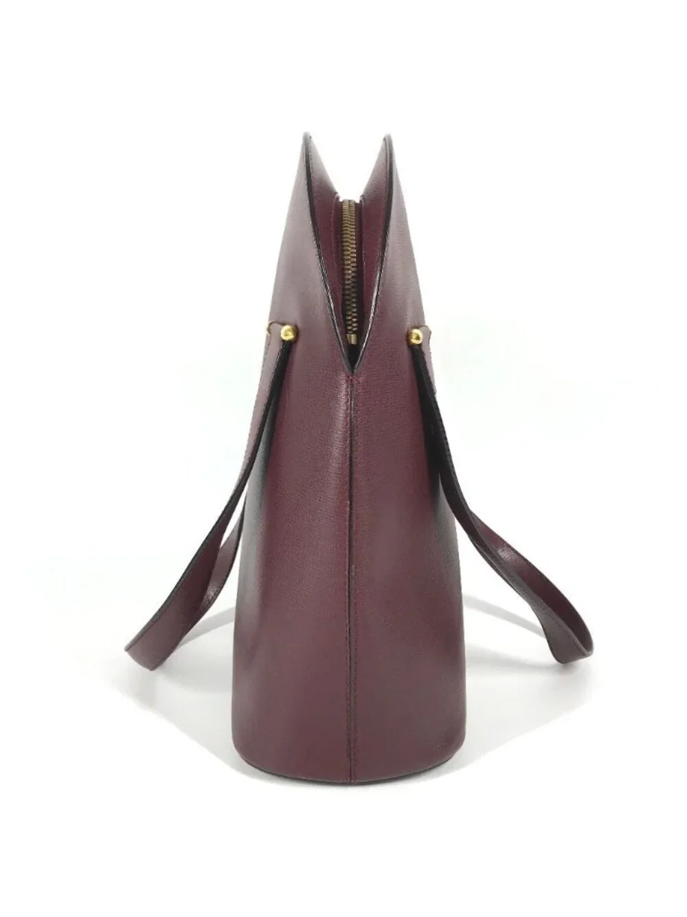Cartier Shoulder Bag Logo Leather Bordeaux
